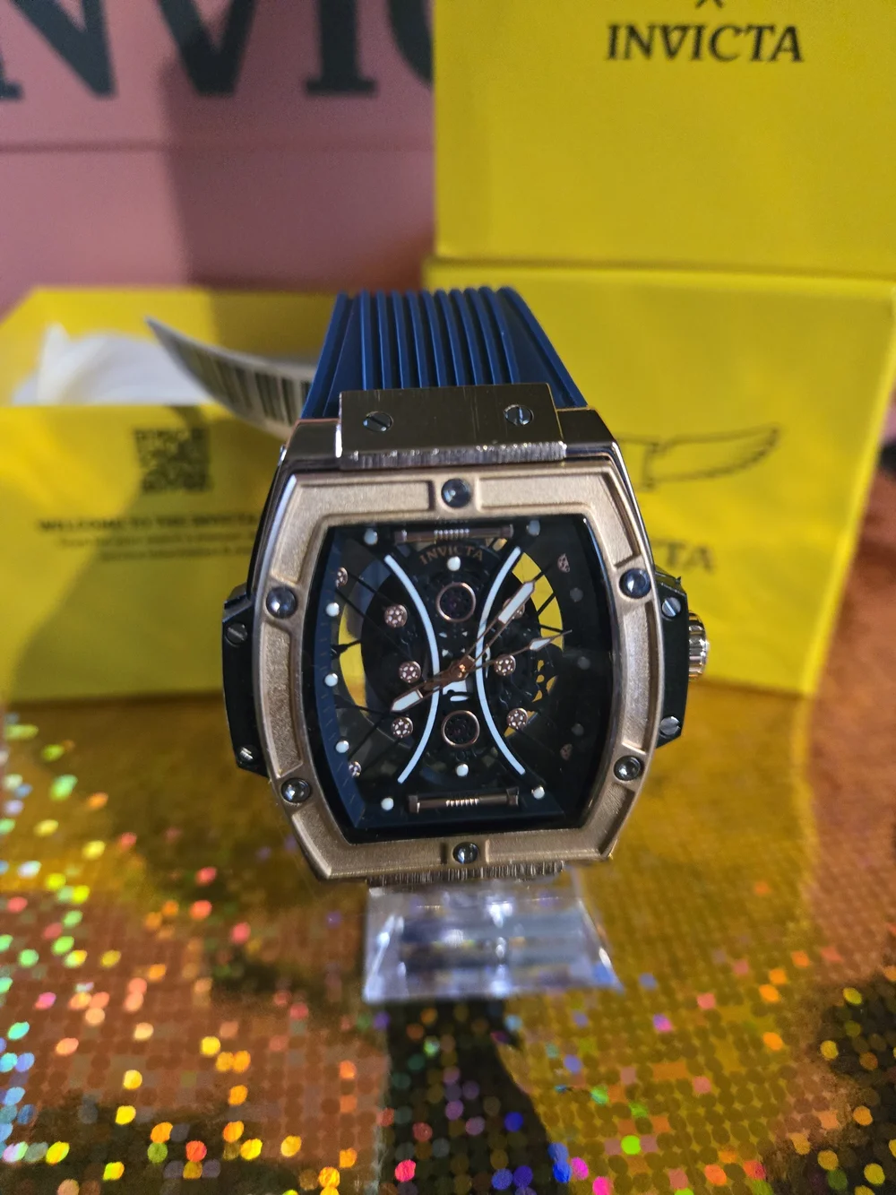69846 Invicta S1 Rally Mens Watch Skeleton Dial Blue Collectors 50mm